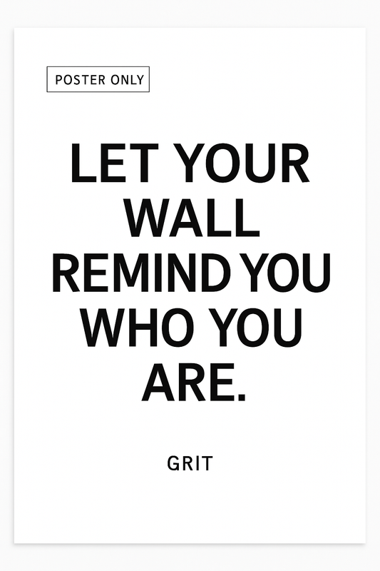 “Let your wall remind you who you are” – Motivational Poster (Poster Only)
